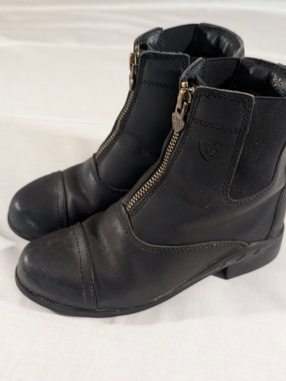 Kids Ariat Scout Paddock Boots Black Size 12 Equestrian Horse Riding